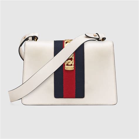 gucci sylvie style 421882 cvleg 8605|Gucci Sylvie Small Shoulder Bag in White 421882 .